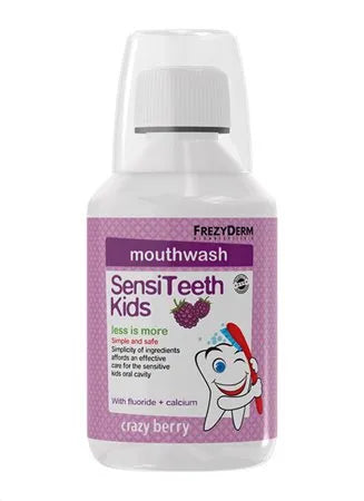 Frezyderm SensiTeeth Kids Mouthwash Crazy Berry – Παιδικό Στοματικό Διάλυμα με Φθόριο & Ασβέστιο 250ml